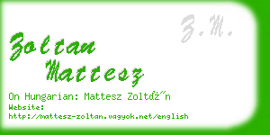 zoltan mattesz business card